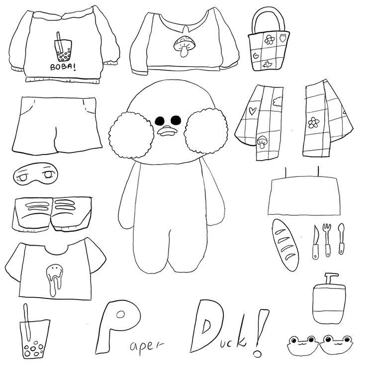 Desenhos do paper duck para colorir