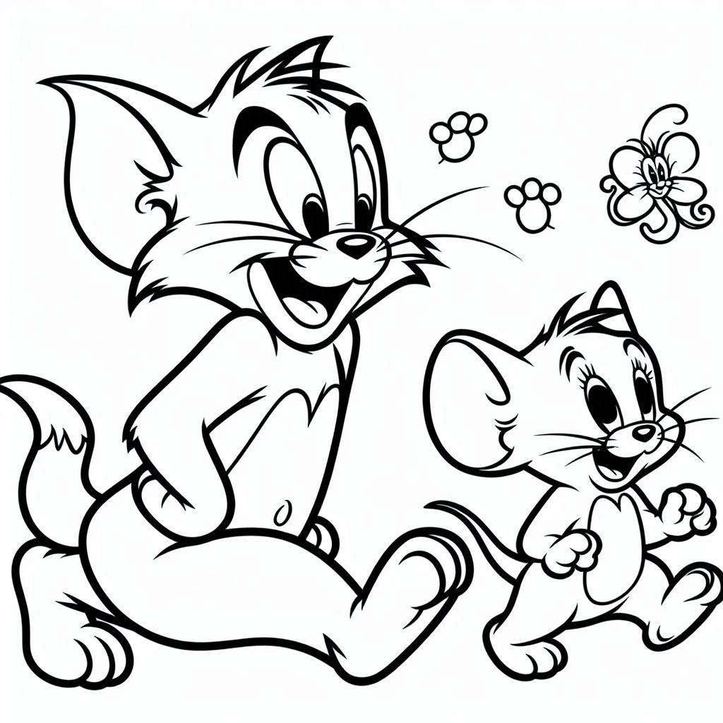 Desenhos Para Colorir Do Tom E Jerry 1