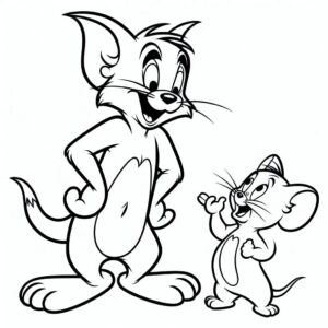 Desenhos para colorir do tom e jerry