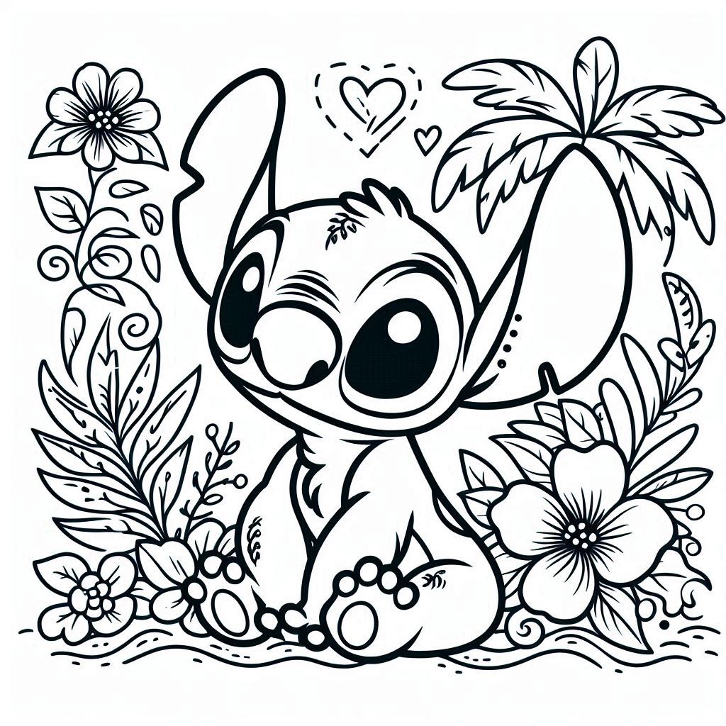 Colorindo stitch colorir