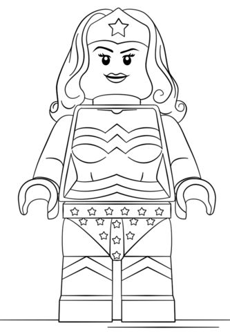 Desenho da mulher maravilha para colorir e imprimir