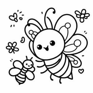 Desenho do abelha para colorir e imprimir
