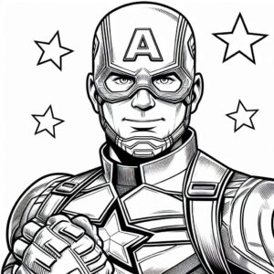 Desenho do capitan america para colorir e imprimir
