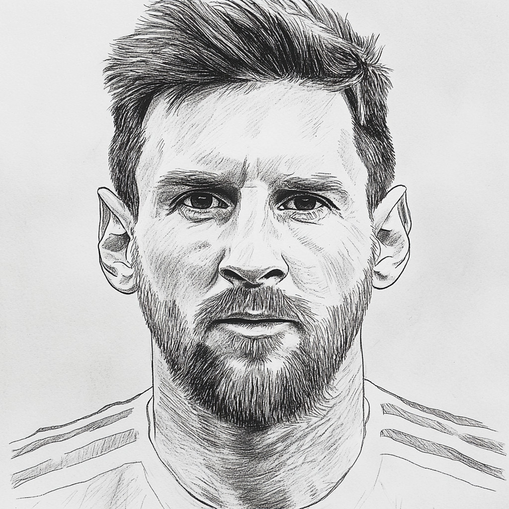 Desenho do lionel messi para imprimir e colorir