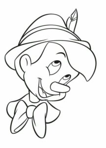 Desenho do pinoquio para colorir e imprimir