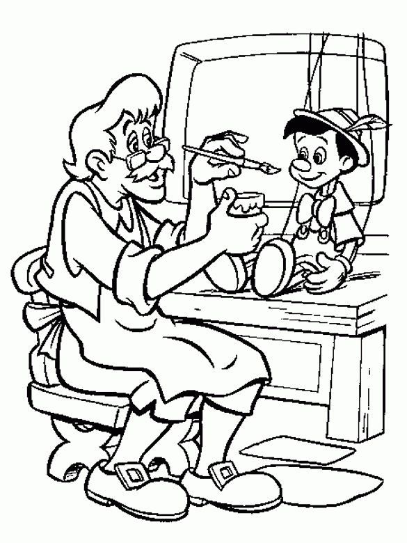 Desenho do pinoquio para colorir e imprimir