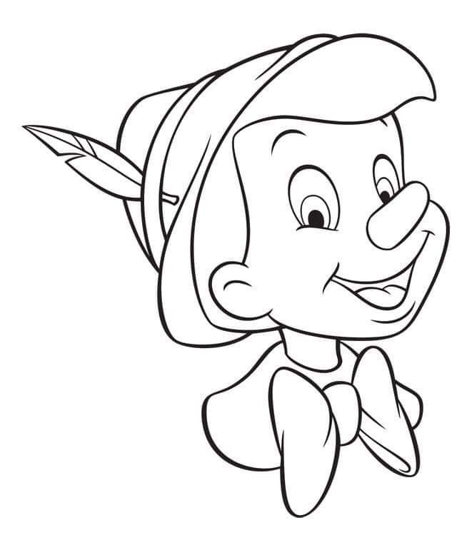 Desenho do pinoquio para colorir e imprimir