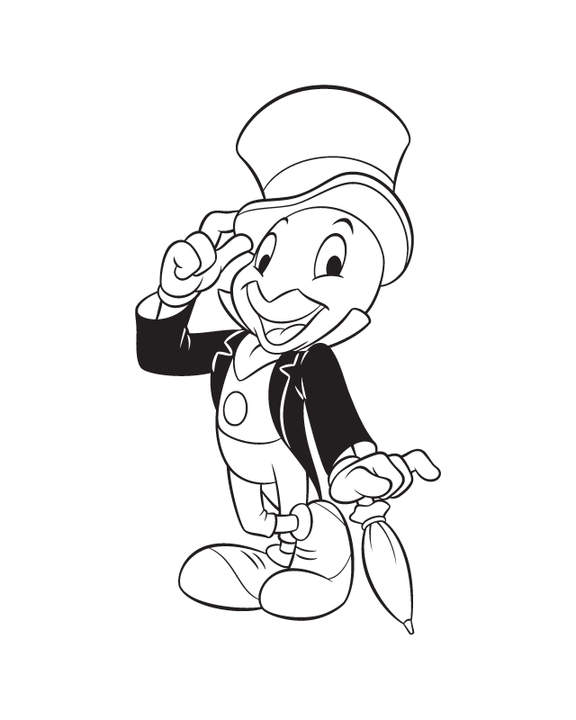 Desenho do pinoquio para colorir e imprimir
