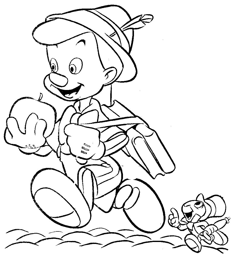 Desenho do pinoquio para colorir e imprimir