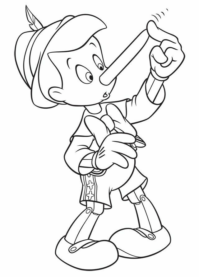 Desenho do pinoquio para colorir e imprimir