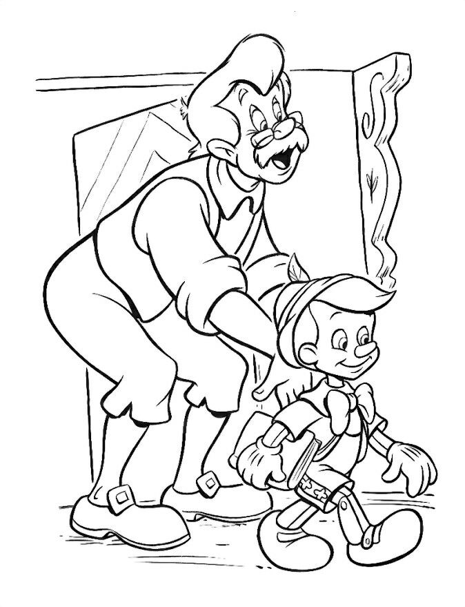 Desenho do pinoquio para colorir e imprimir