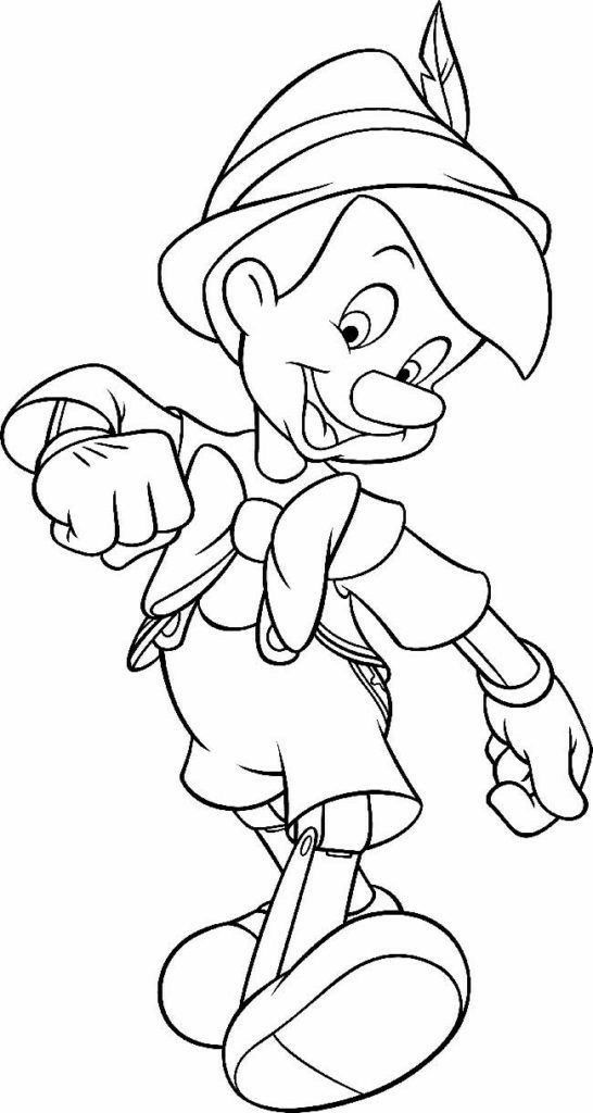 Desenho do pinoquio para colorir e imprimir