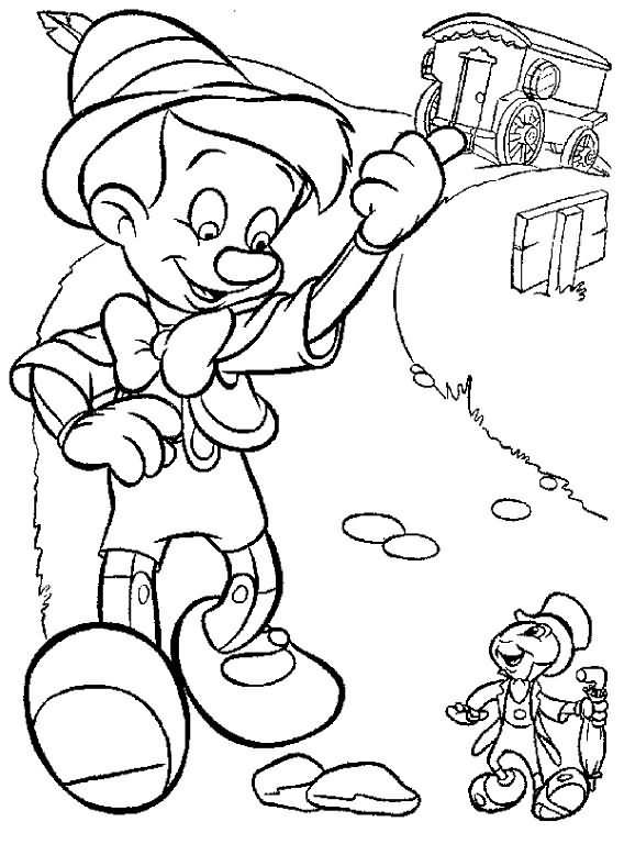 Desenho do pinoquio para colorir e imprimir