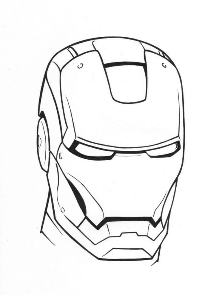 Desenho do homem de ferro para colorir e imprimir