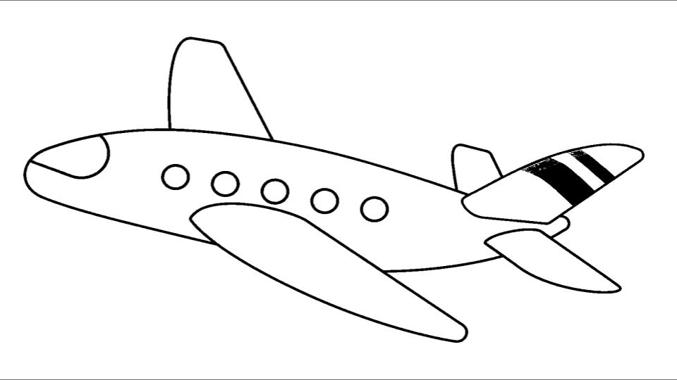 Desenho do aviao para colorir e imprimir