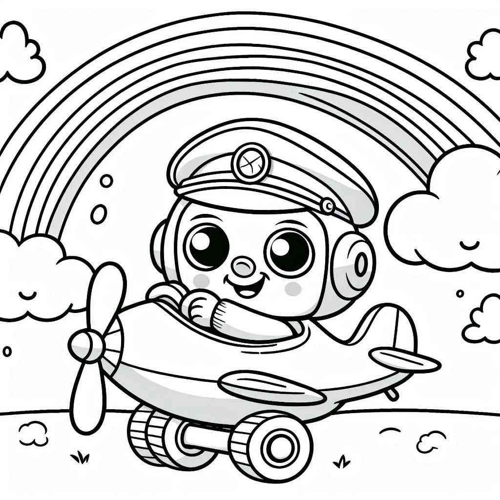 Desenho do aviao para colorir e imprimir