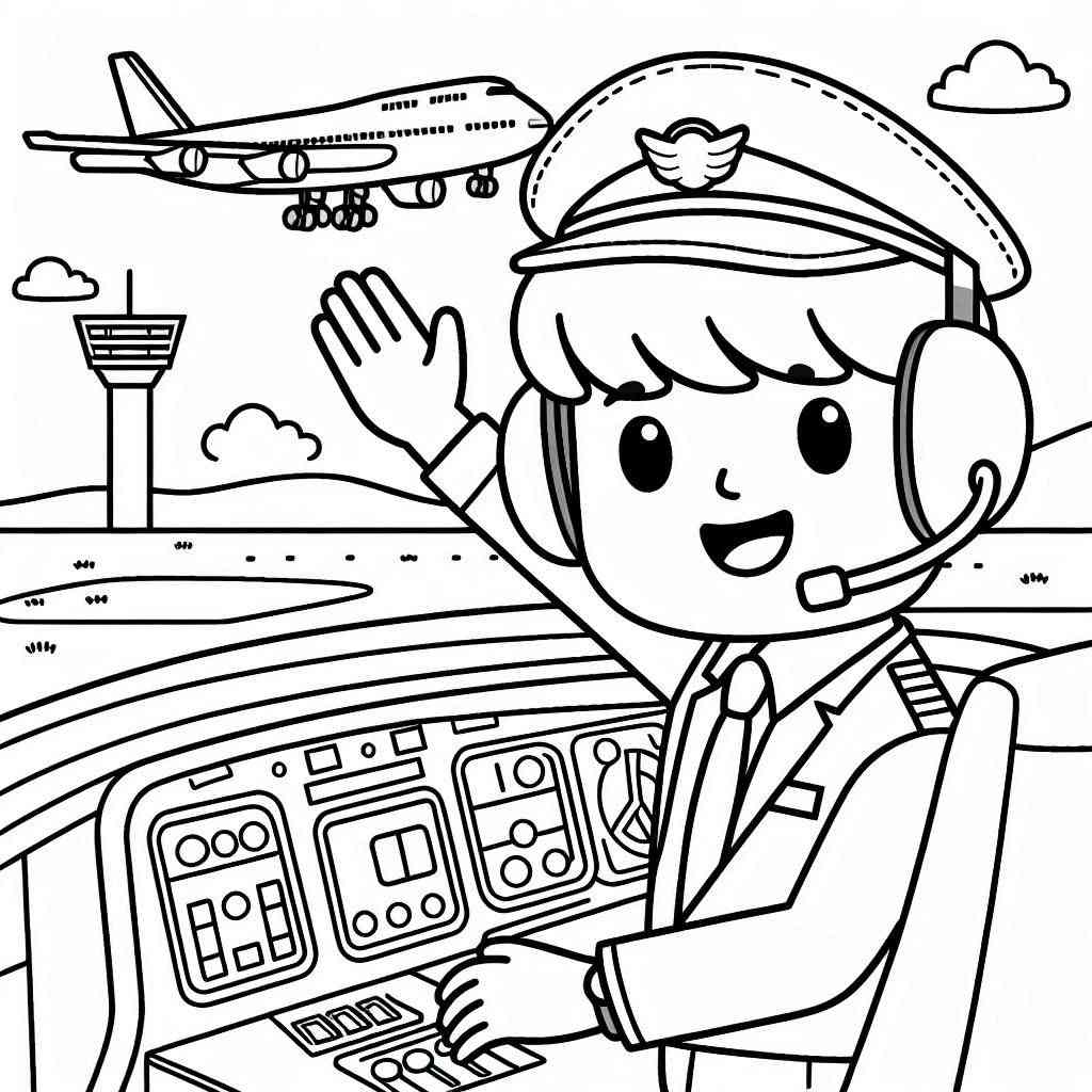 Desenho do aviao para colorir e imprimir