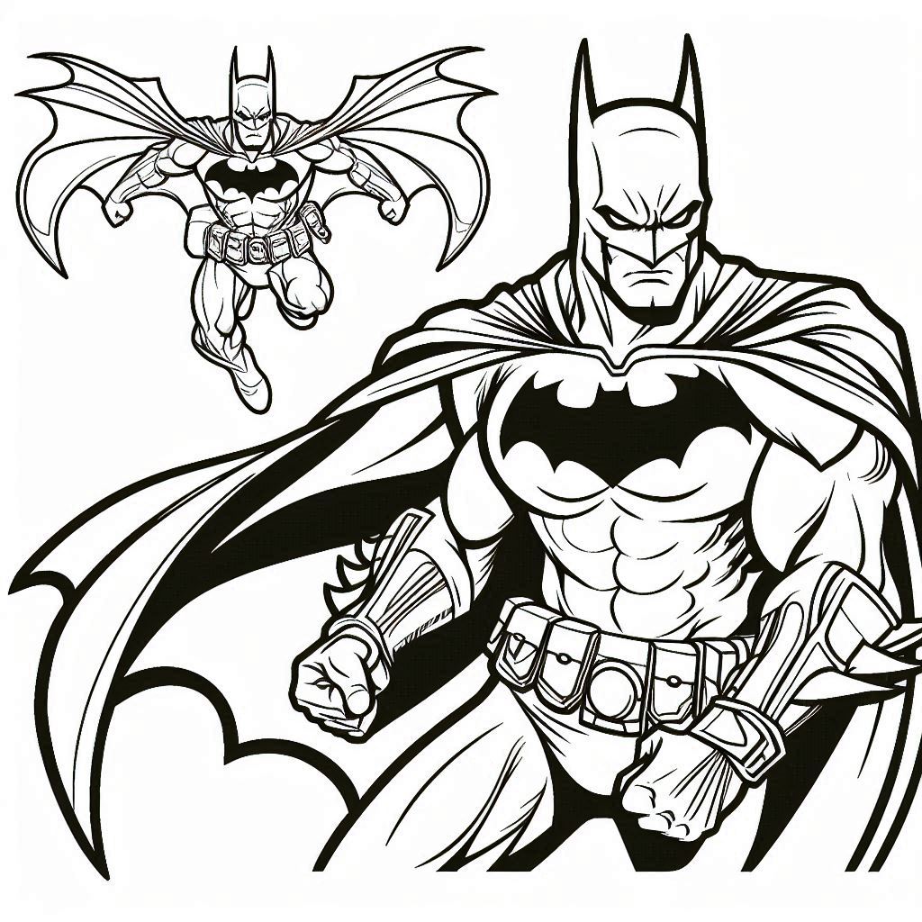 Desenho do batman para colorir e imprimir