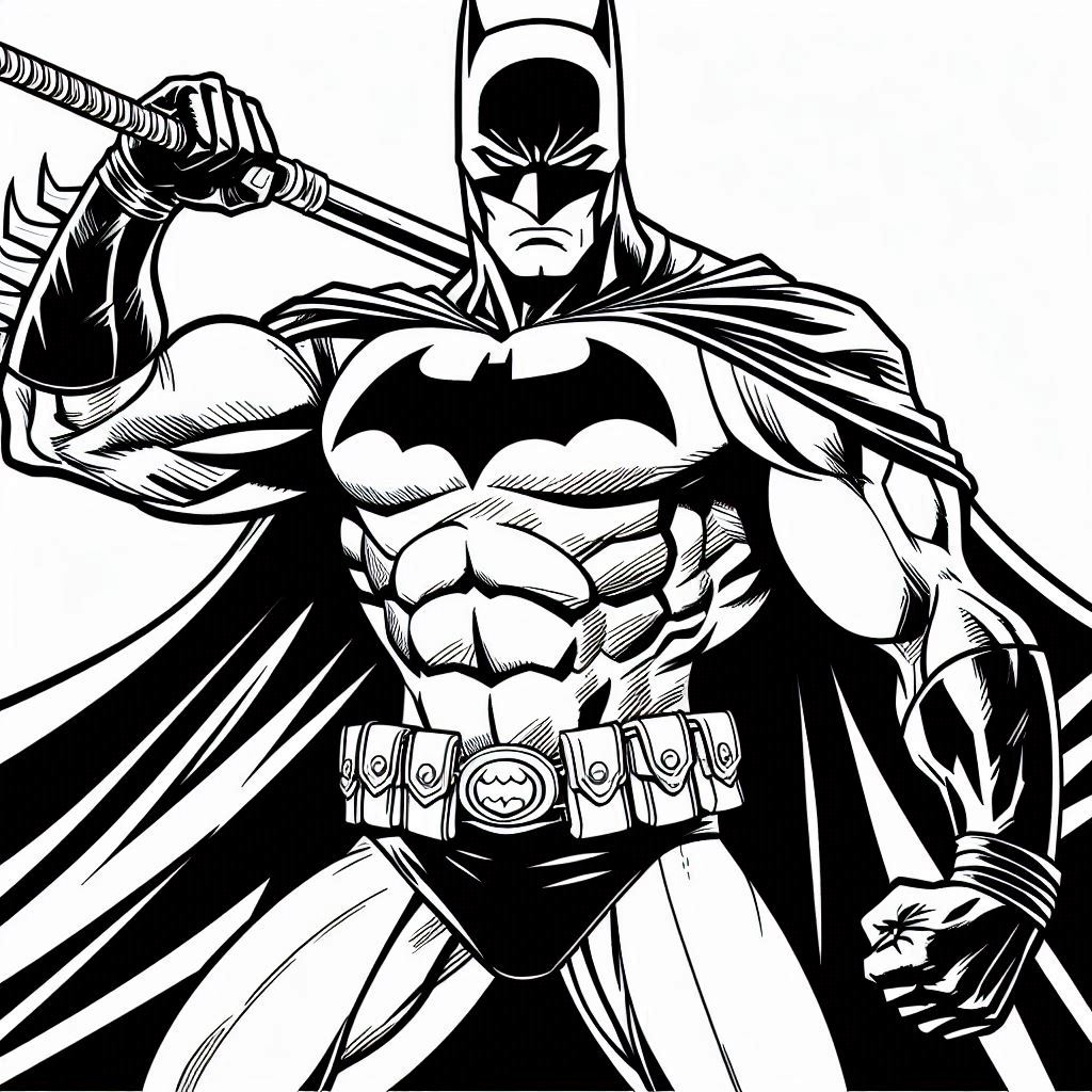 Desenho do batman para colorir e imprimir