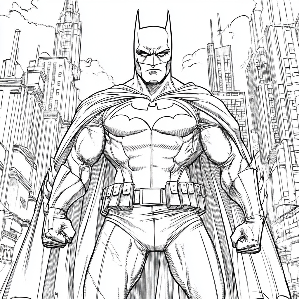 Desenho do batman para colorir e imprimir