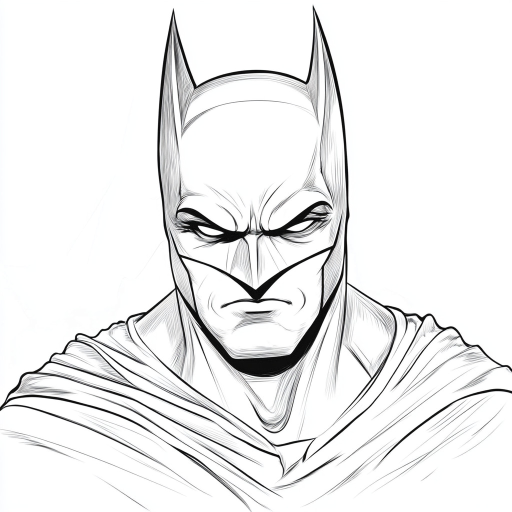 Desenho do batman para colorir e imprimir