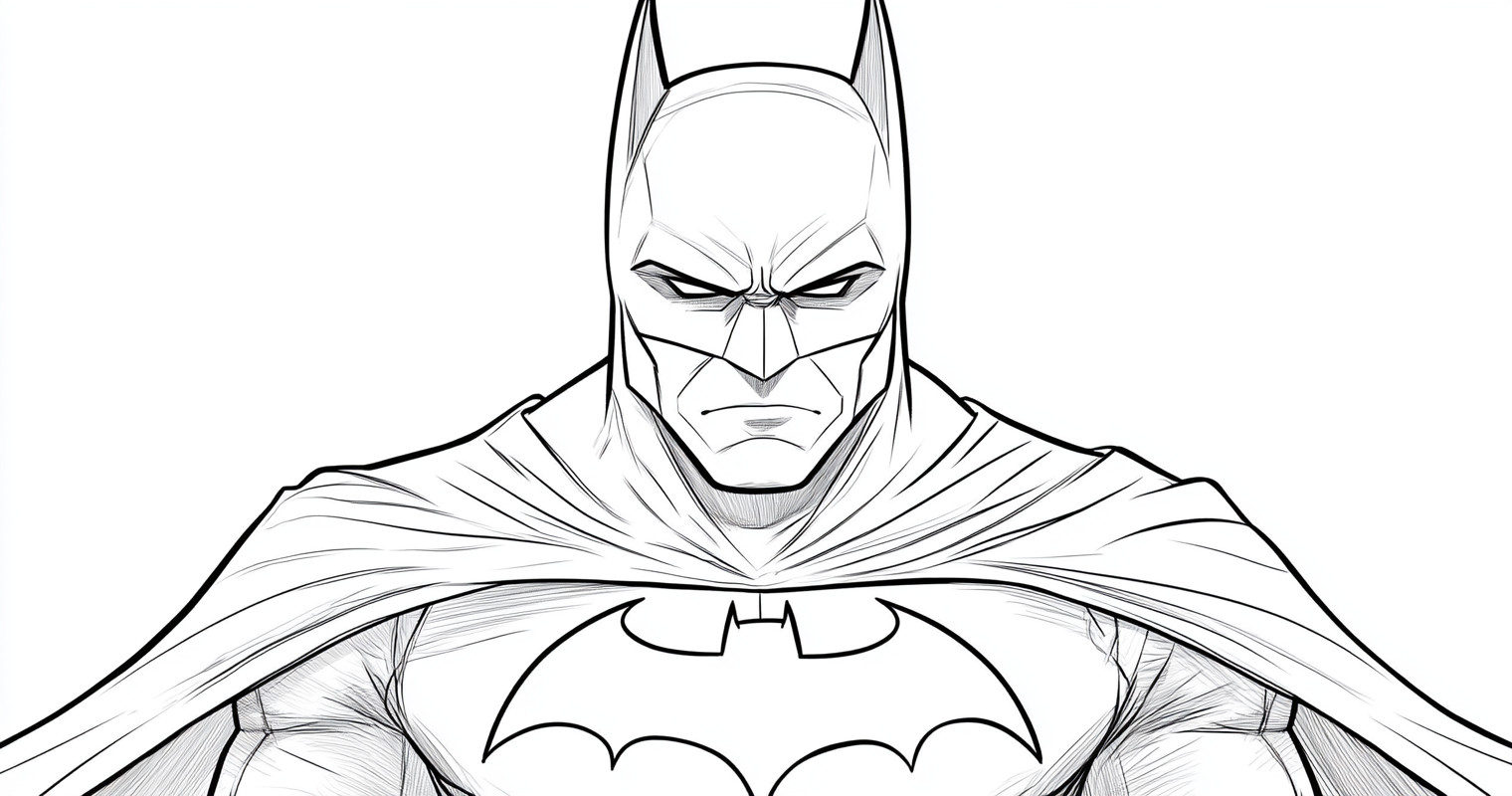 Desenho do batman para colorir e imprimir