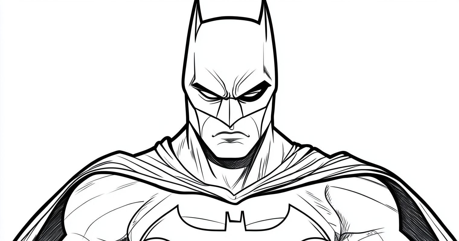 Desenho do batman para colorir e imprimir