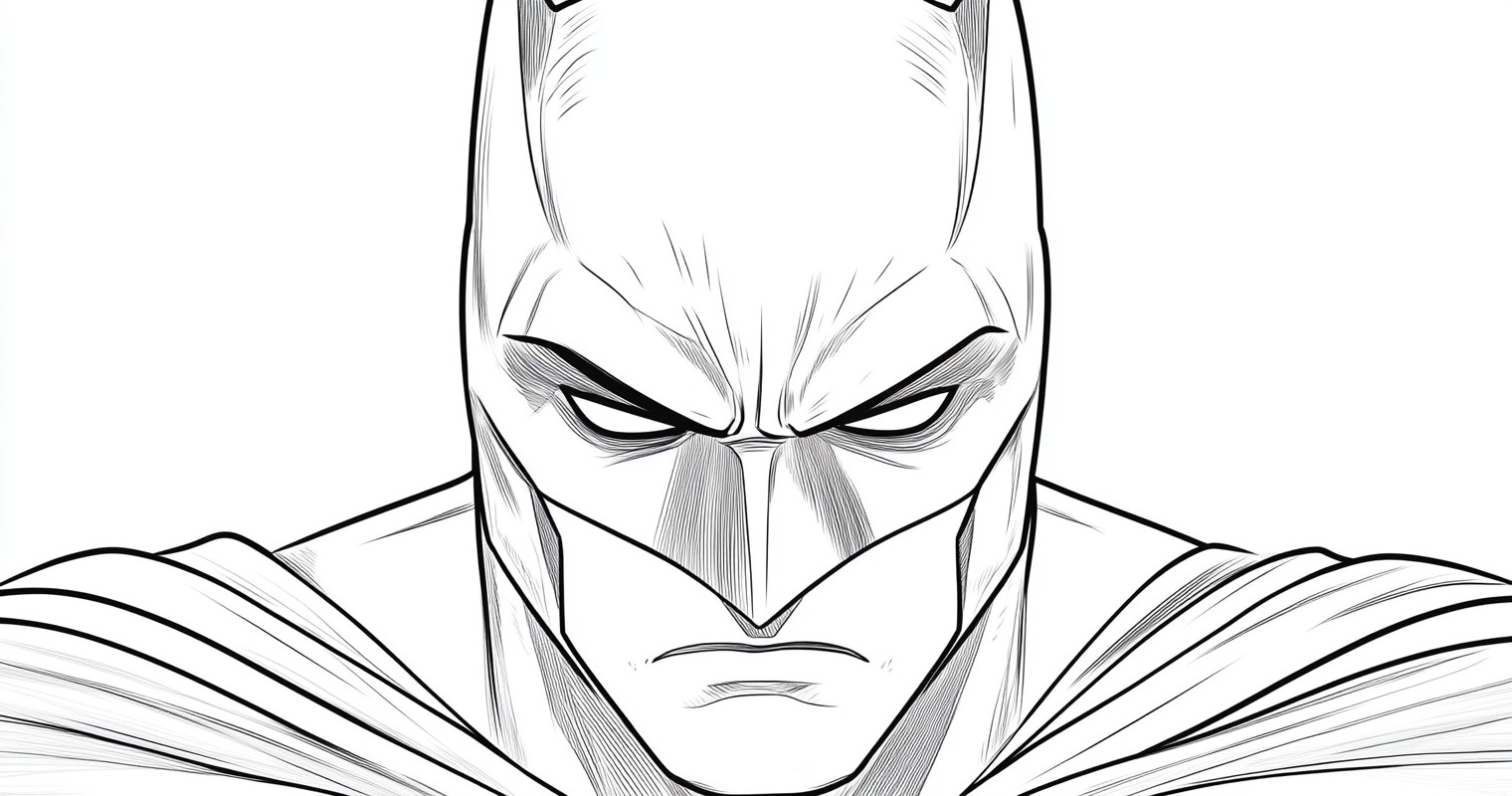 Desenho do batman para colorir e imprimir