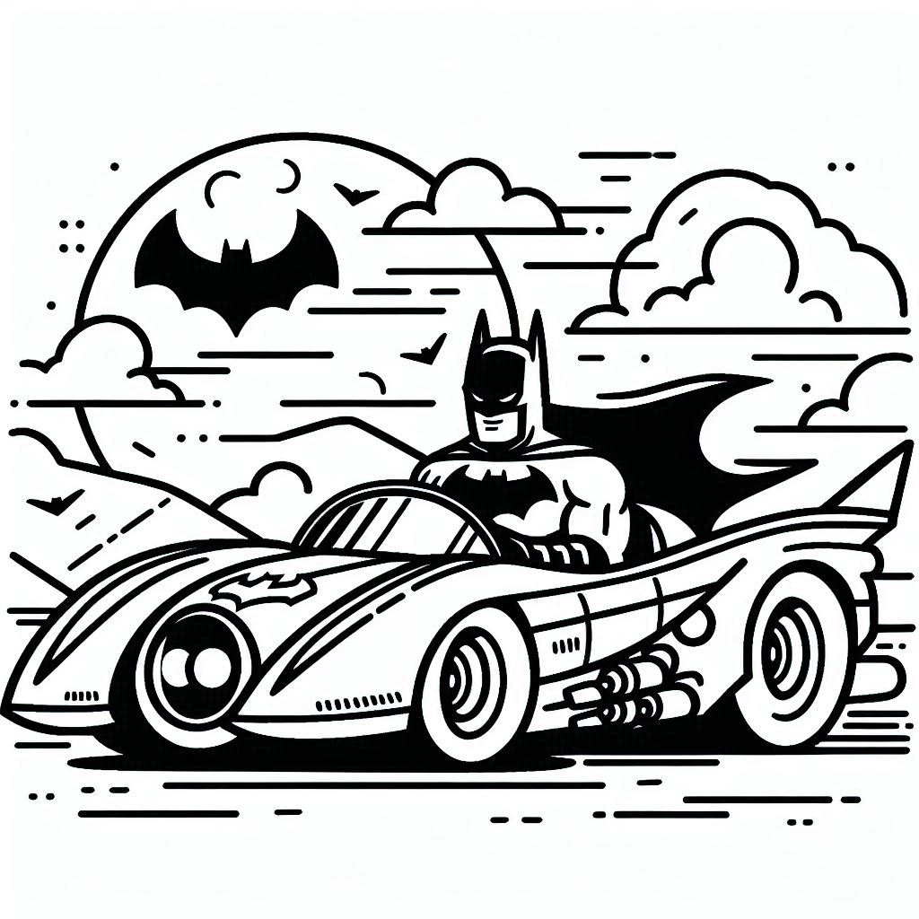 Desenho do batman para colorir e imprimir