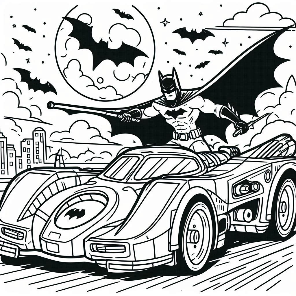 Desenho do batman para colorir e imprimir