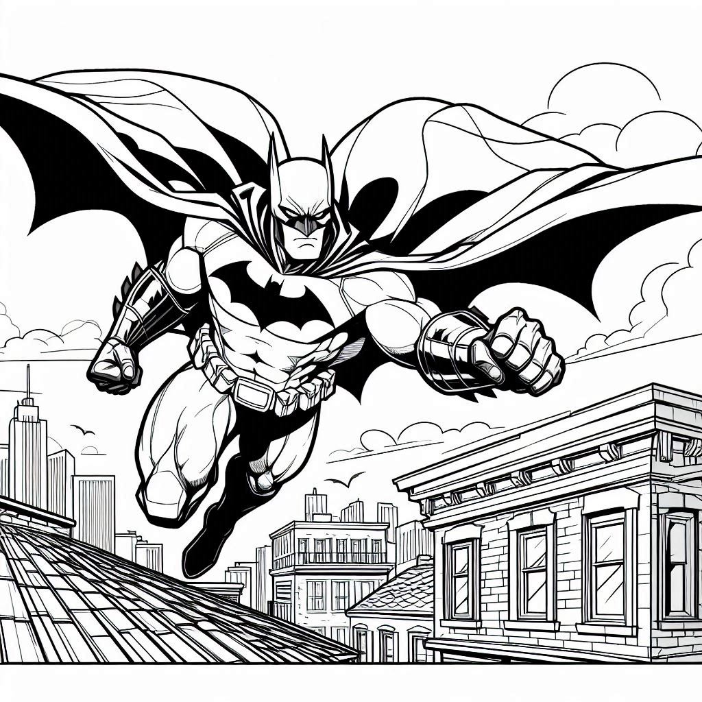 Desenho do batman para colorir e imprimir