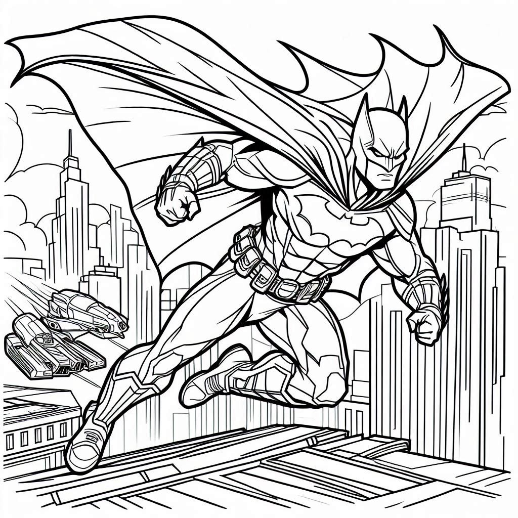 Desenho do batman para colorir e imprimir