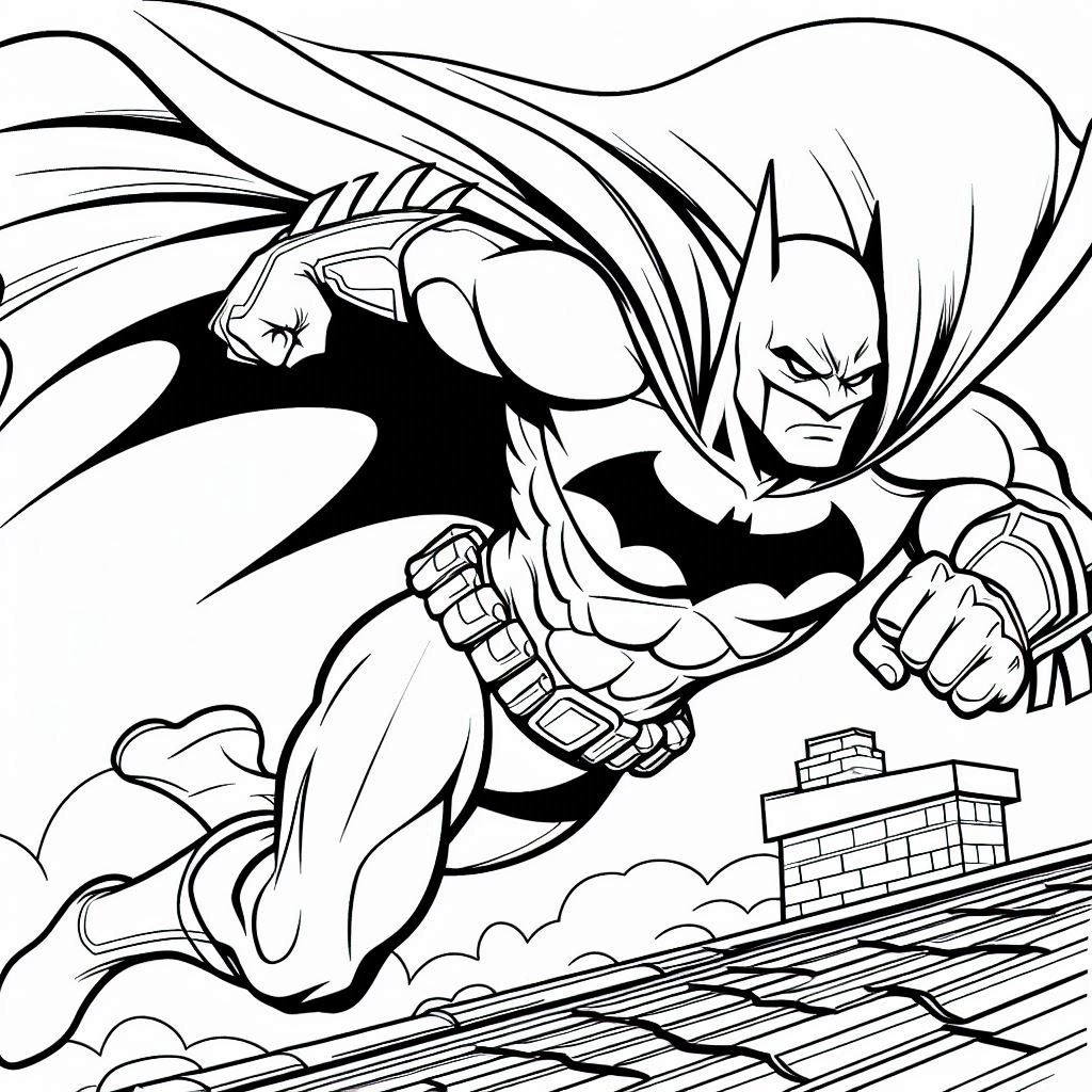 Desenho do batman para colorir e imprimir