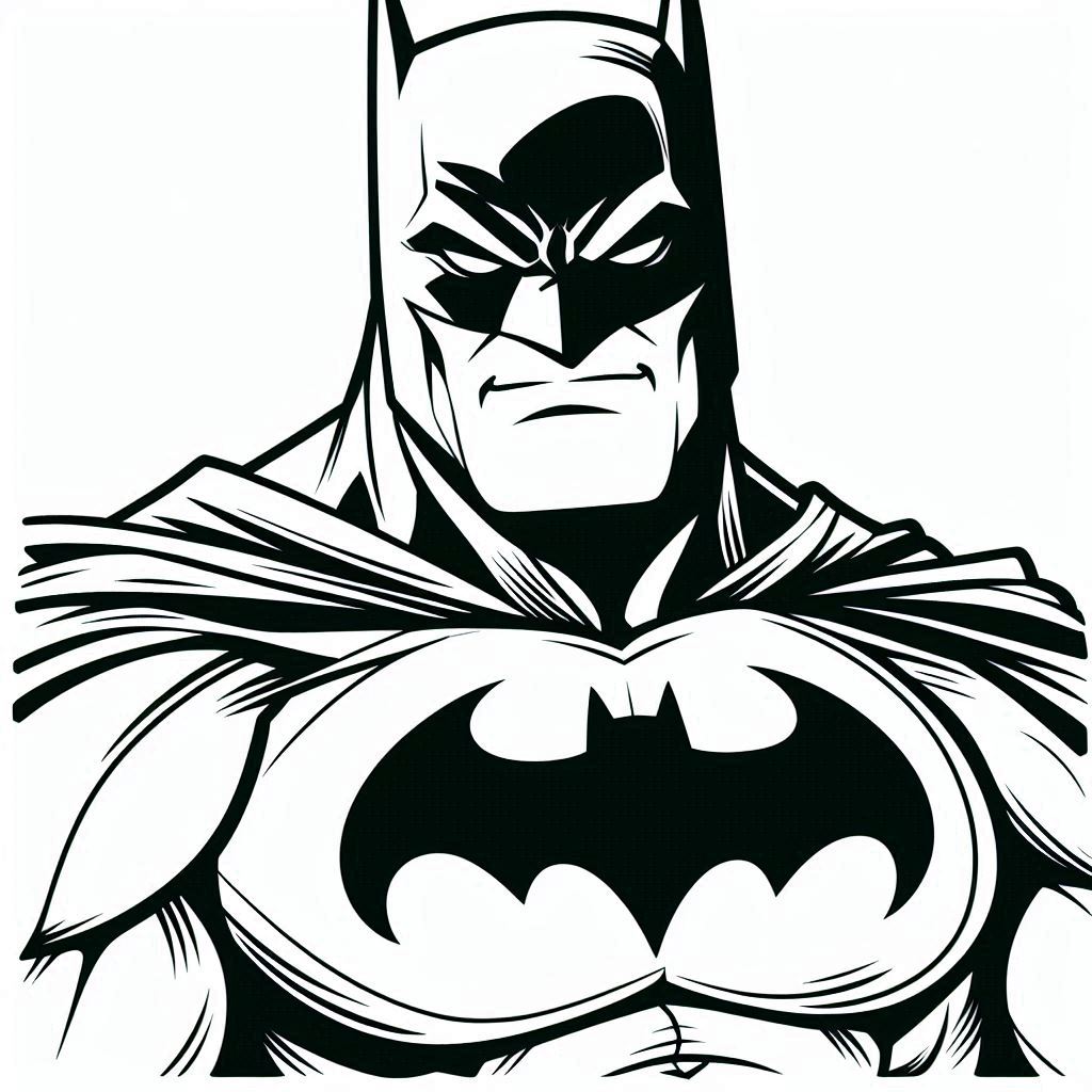 Desenho do batman para colorir e imprimir