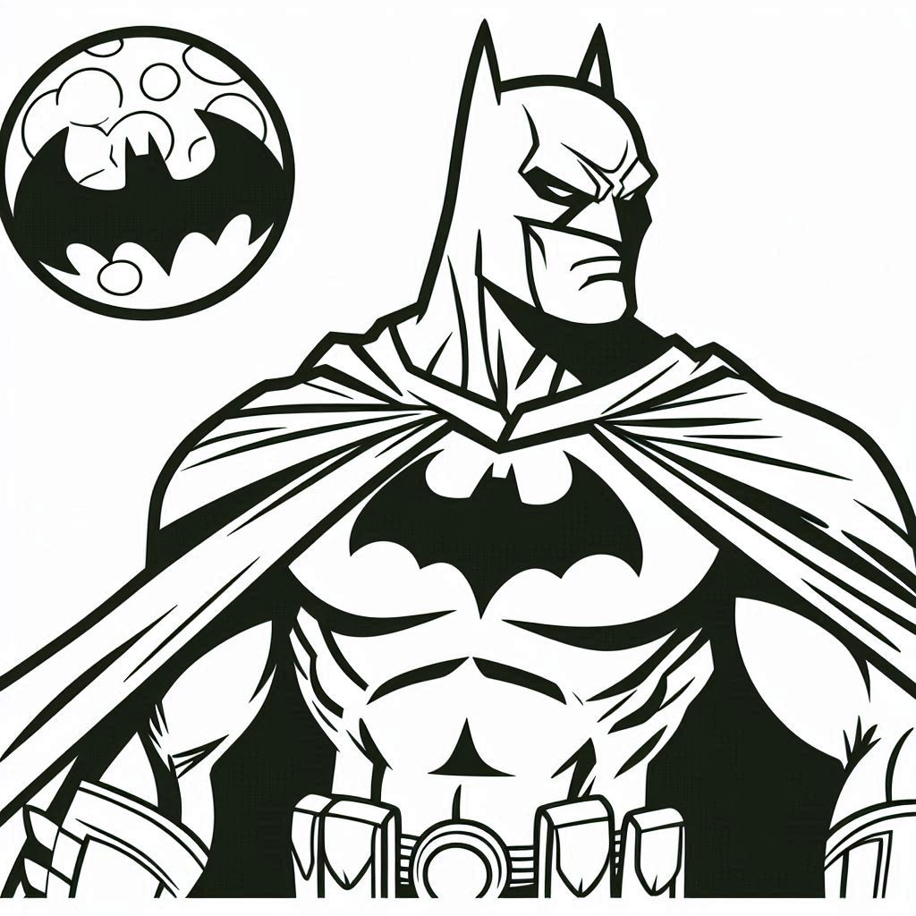 Desenho do batman para colorir e imprimir