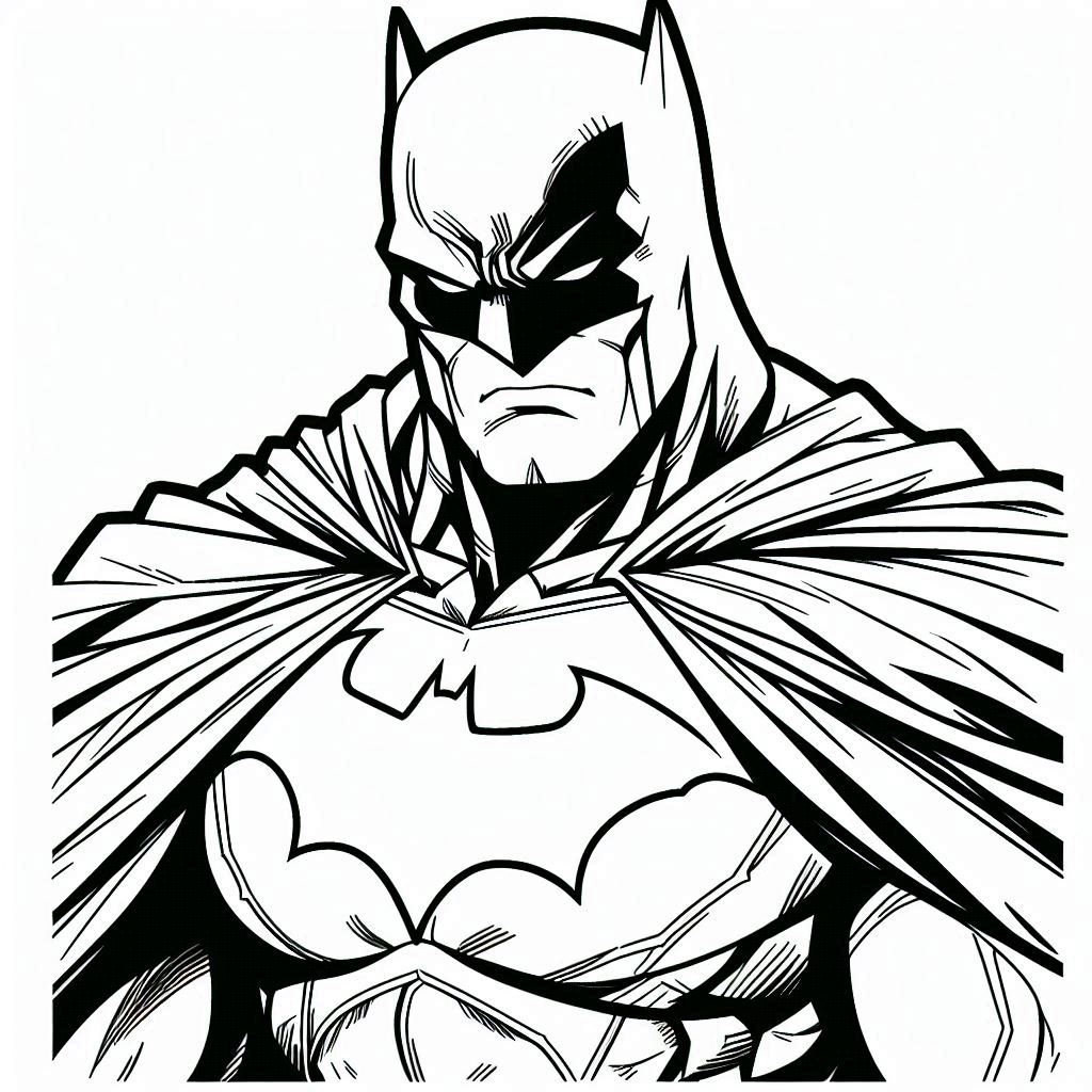 Desenho do batman para colorir e imprimir