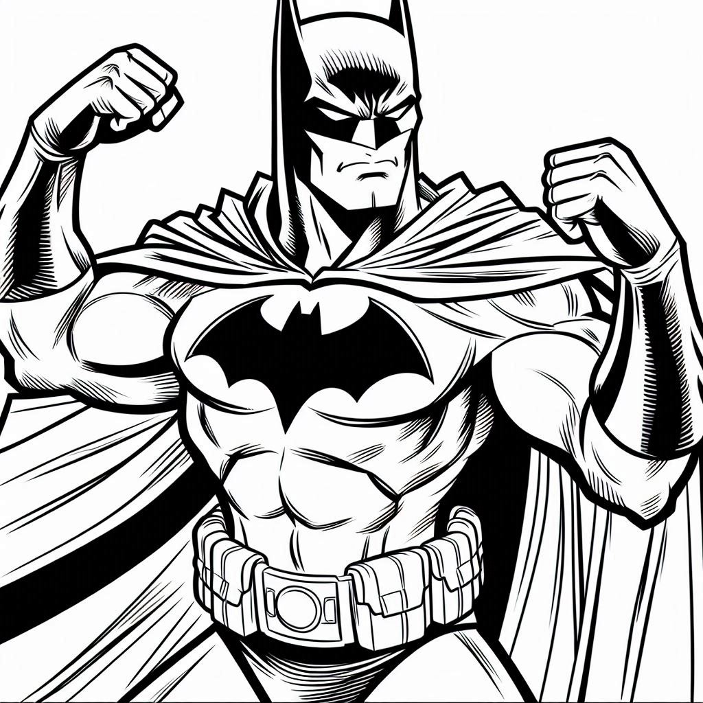 Desenho do batman para colorir e imprimir
