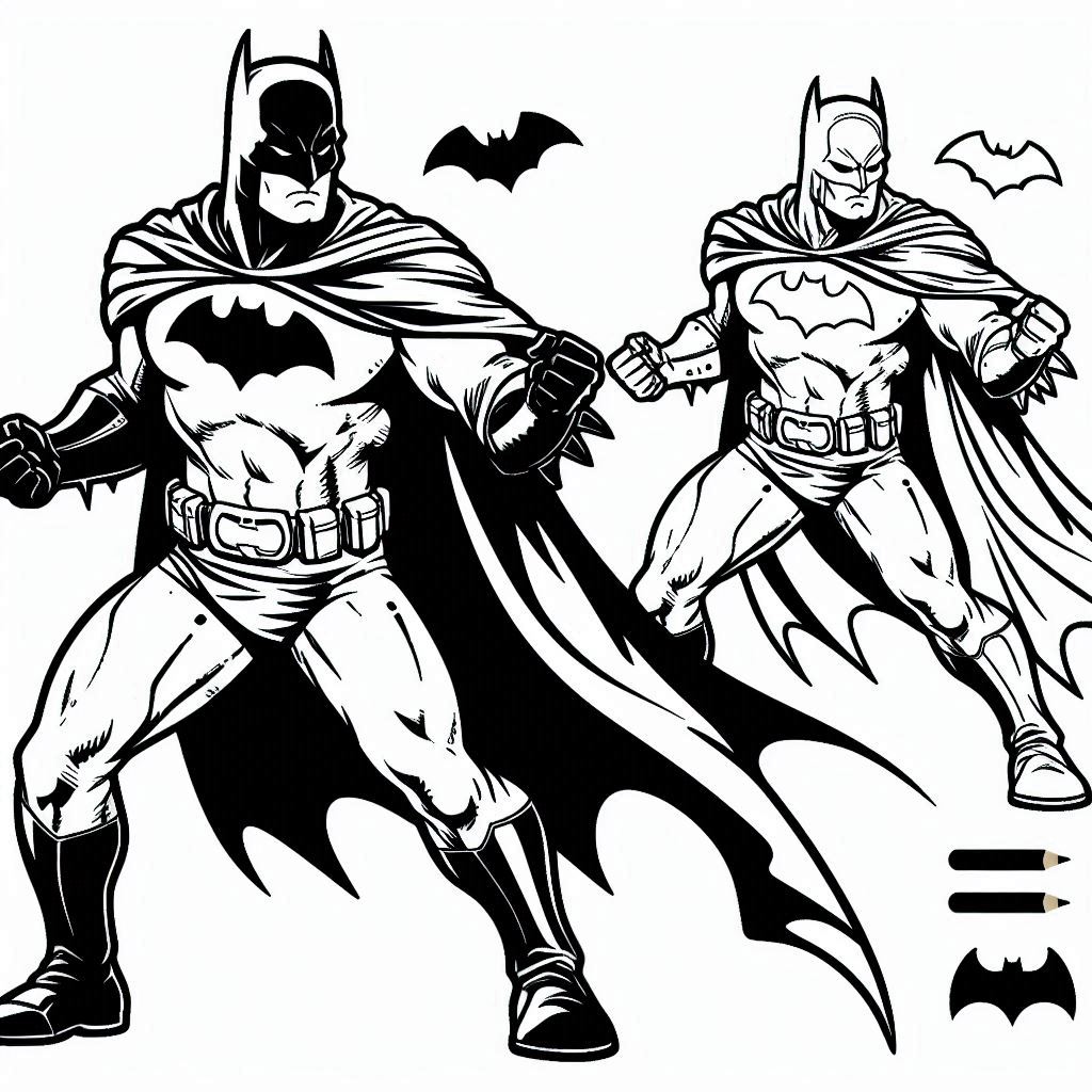 Desenho do batman para colorir e imprimir