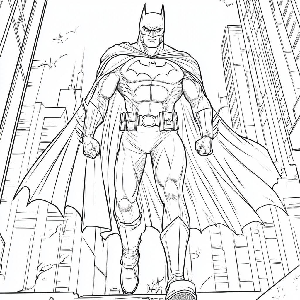 Desenho do batman para colorir e imprimir