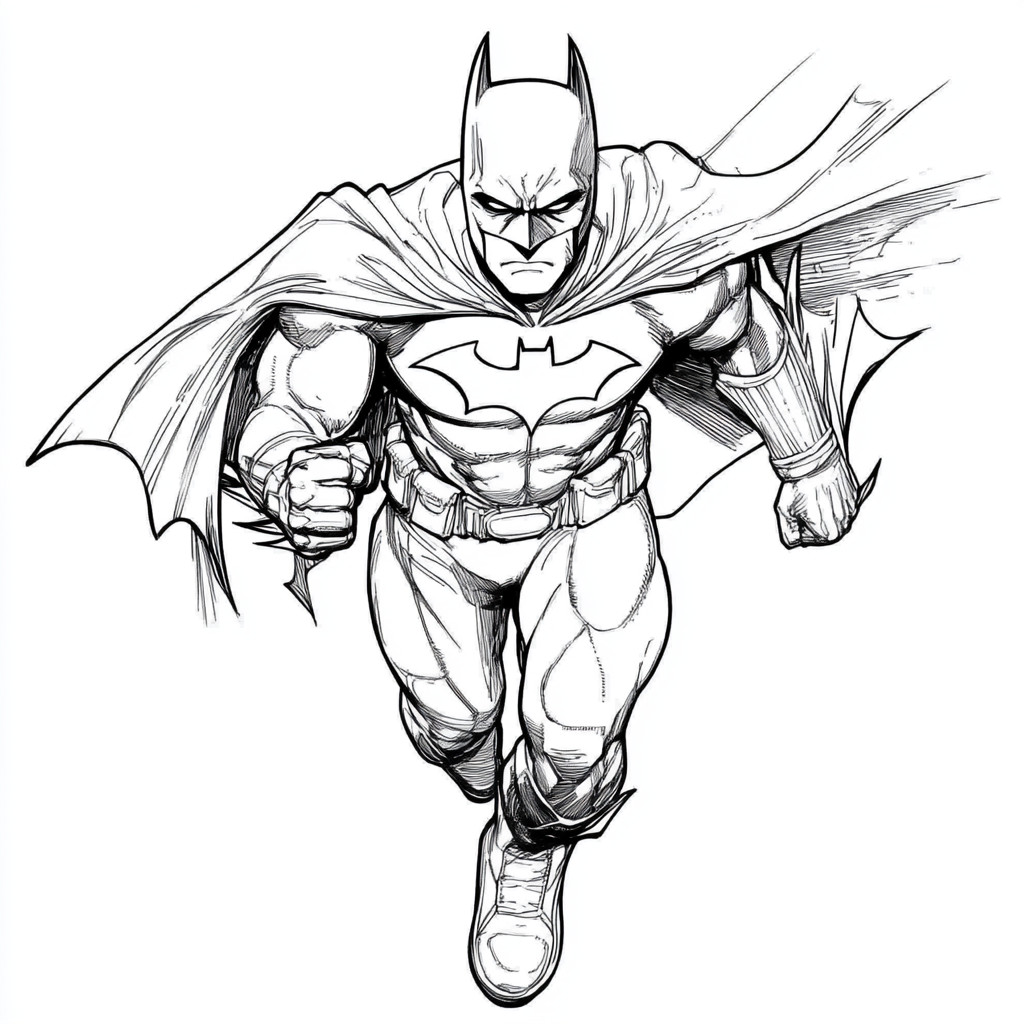 Desenho do batman para colorir e imprimir