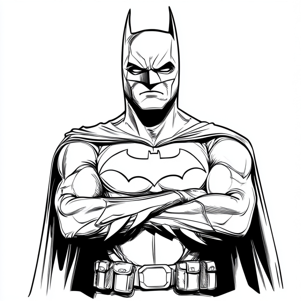 Desenho do batman para colorir e imprimir