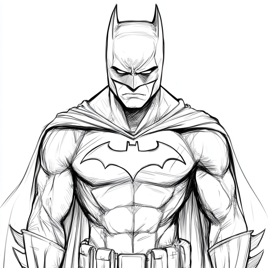 Desenho do batman para colorir e imprimir