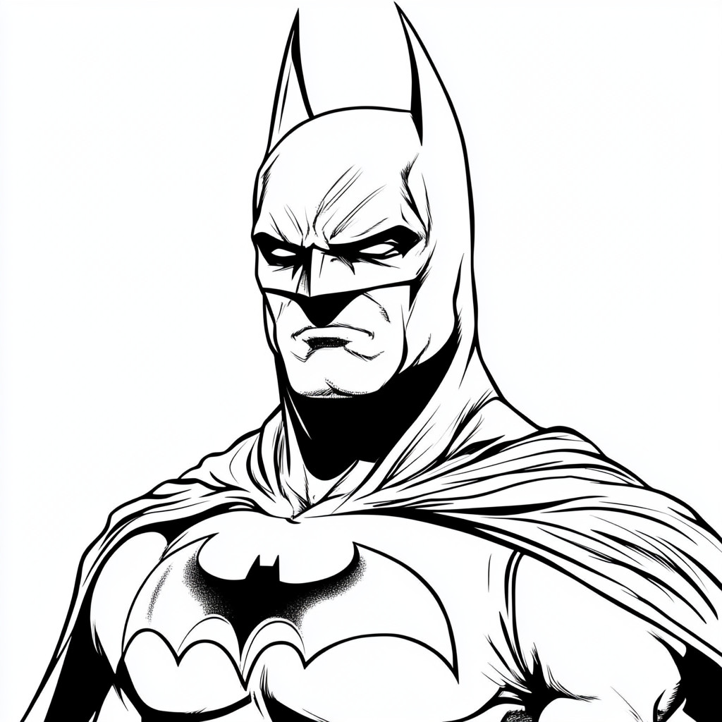 Desenho do batman para colorir e imprimir