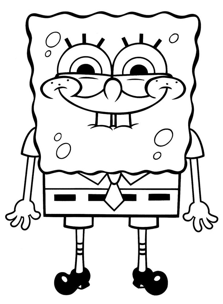 Desenho do bob esponja para colorir e imprimir