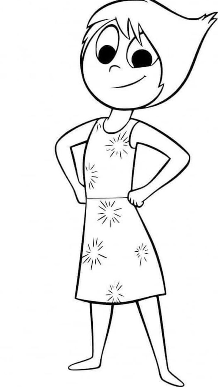 Desenho da alegria de divertidamente  para colorir e imprimir