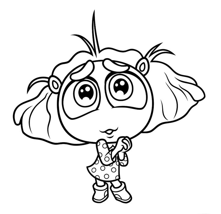 Desenho da inveja de divertidamente  para colorir e imprimir