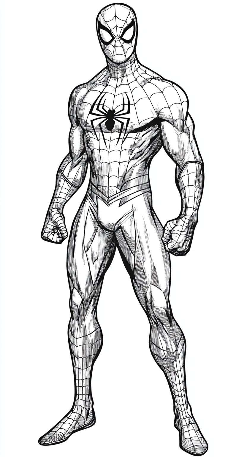 Desenho do homem aranha para colorir e imprimir