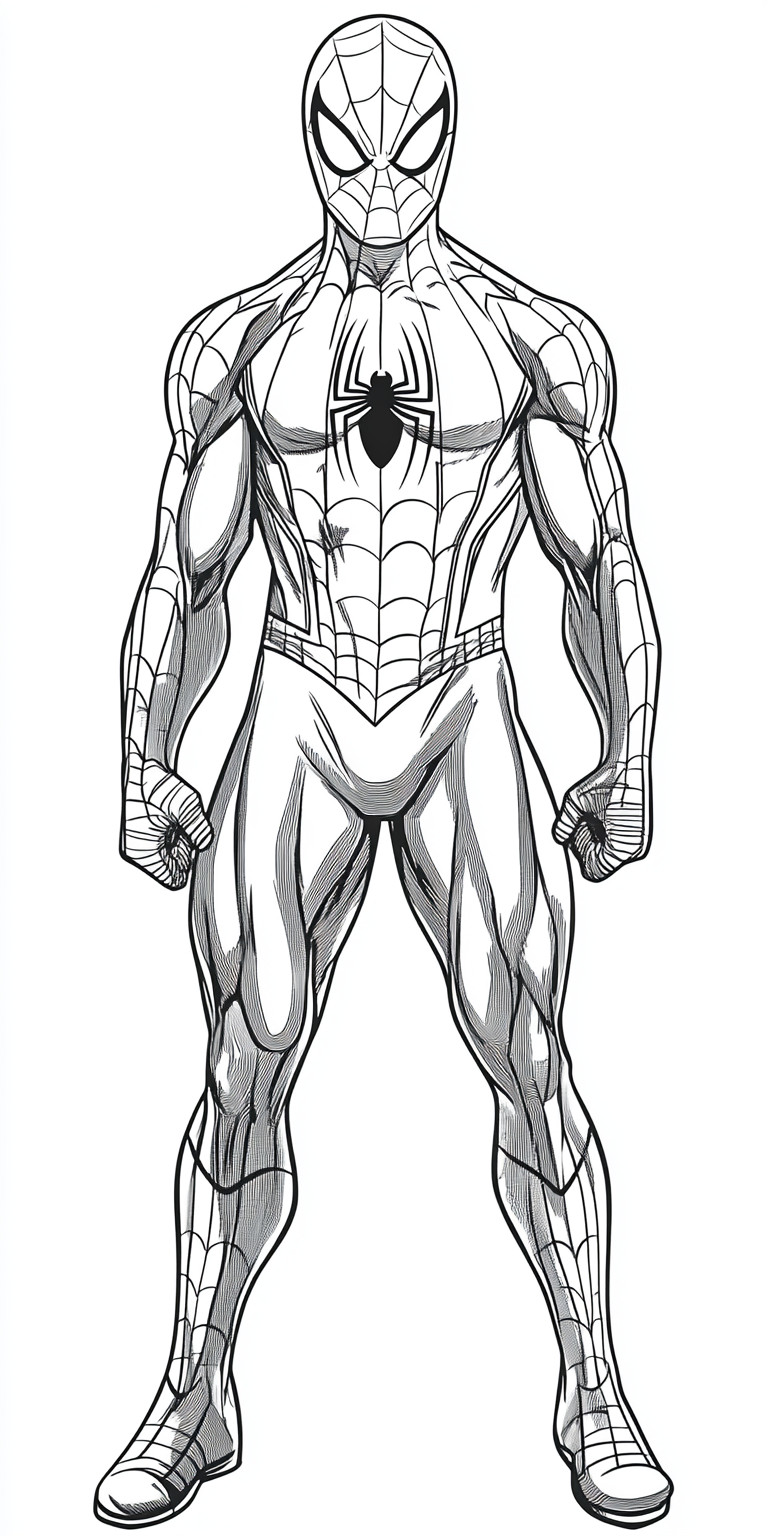 Desenho do homem aranha para colorir e imprimir