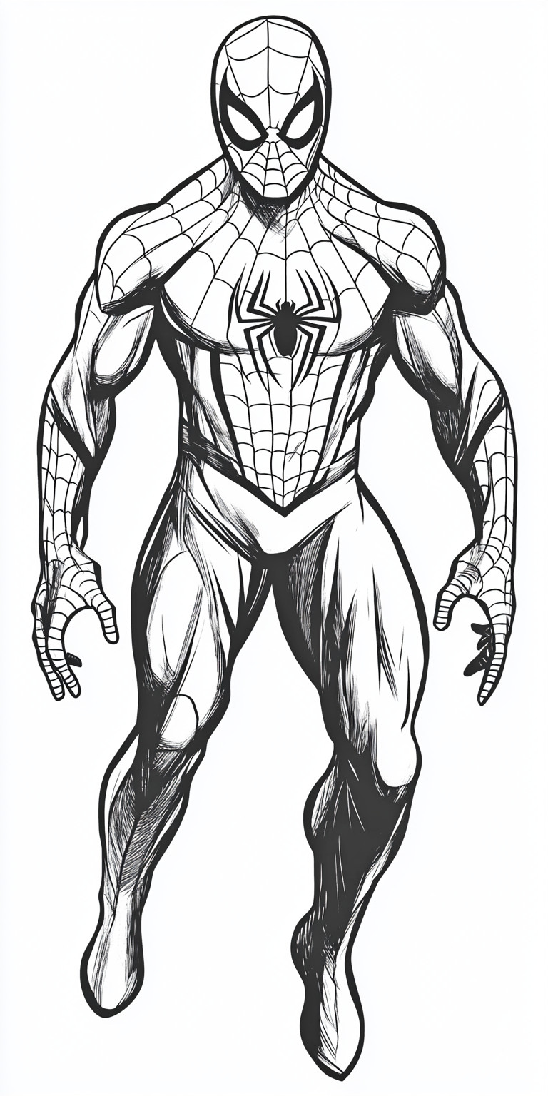 Desenho do homem aranha para colorir e imprimir
