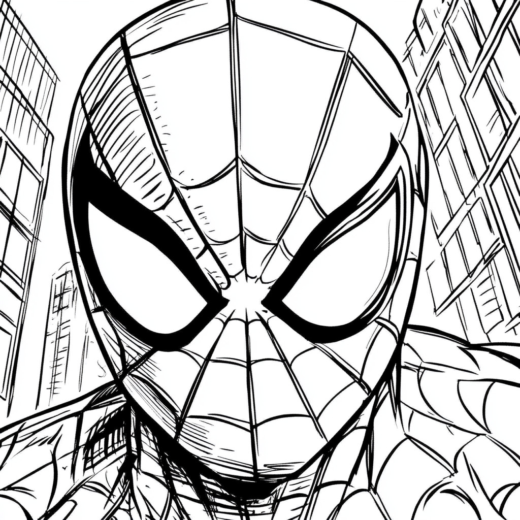 Desenho do homem aranha para colorir e imprimir